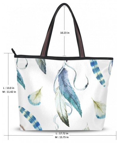 My Daily Women Tote Shoulder Bag Dream Catcher And Feather Handbag Large $16.19 Shoulder Bags