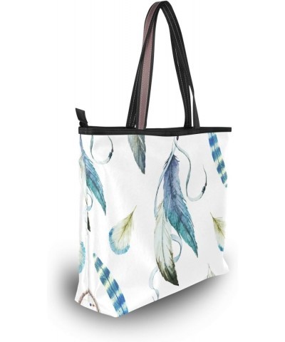 My Daily Women Tote Shoulder Bag Dream Catcher And Feather Handbag Large $16.19 Shoulder Bags