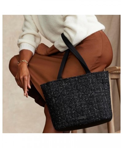 Women's Cotton Small Vera Tote Bag Classic Black $38.00 Totes