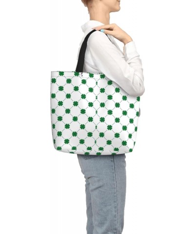 Women'S Soft Tote Shoulder Bag St-Patrick-Day-Green-Grass Foldable Travel Purse With Zipper Closure $14.22 Totes