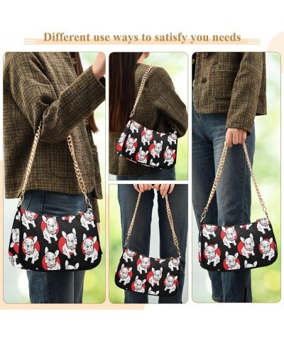 Venice Scenery Purses for Women Hobo Dressy Purse Women's Cute Handbags over the Shoulder Purse French Bulldog With Red Polka...