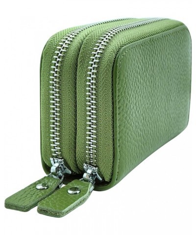 Ladies Leather Zip Credit Card Wallet, Accordion Wallet, Multi Compartment, RFID Blocking (Pink) Green $9.54 Wallets