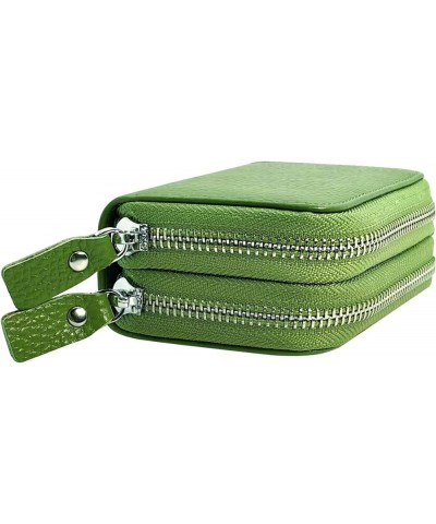 Ladies Leather Zip Credit Card Wallet, Accordion Wallet, Multi Compartment, RFID Blocking (Pink) Green $9.54 Wallets