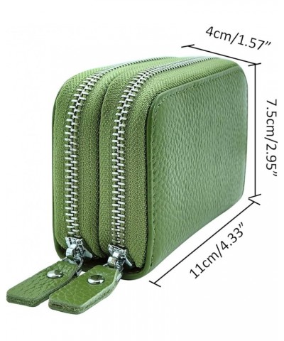 Ladies Leather Zip Credit Card Wallet, Accordion Wallet, Multi Compartment, RFID Blocking (Pink) Green $9.54 Wallets