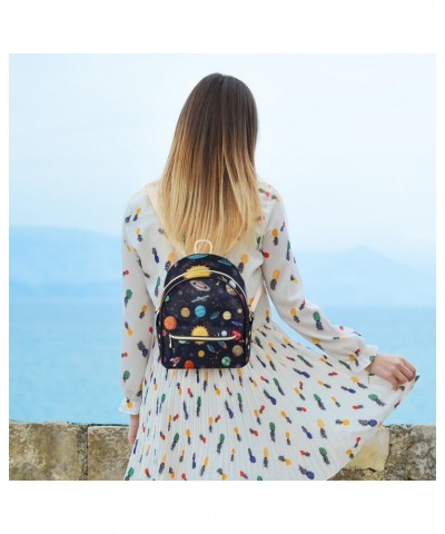 Galaxy Space Mini Backpack Purse for Women, Cartoon Planet Small Backpack Leather Casual Daypacks Ladies Shoulder Bags $25.75...