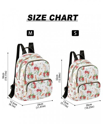 Christmas with Flowers Cute Unicorn Backpack Purse for Women Travel Handbag Shoulder Bag $17.50 Backpacks