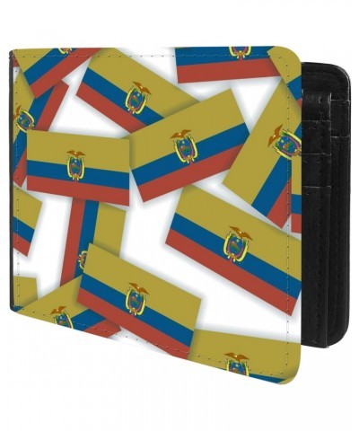 Unique Desige Pattern - Pattern collage of flags of Ecuador, Slim Front Pocket Wallet Billfold RFID Blocking $10.84 Wallets