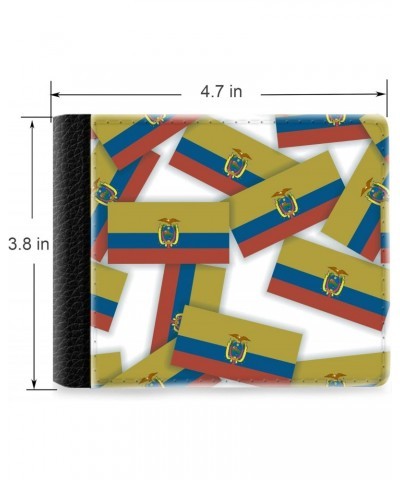 Unique Desige Pattern - Pattern collage of flags of Ecuador, Slim Front Pocket Wallet Billfold RFID Blocking $10.84 Wallets