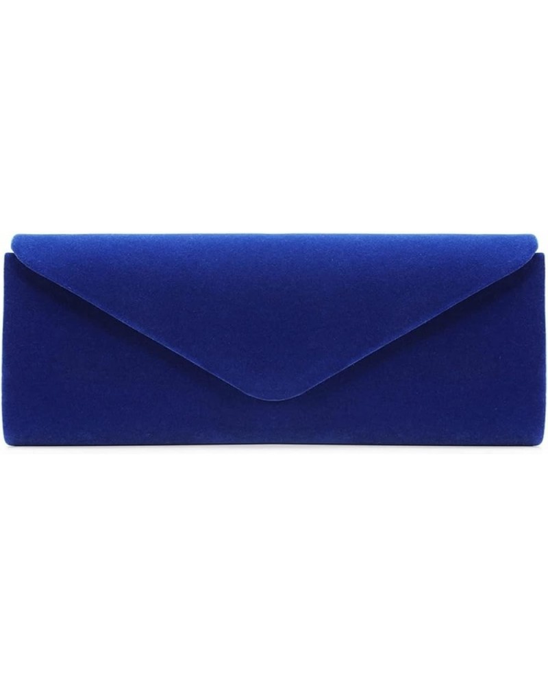 Ladies Girls Evening Clutch Bags, men Velvet Envelope Evening Bag Elegant Handbag Classic Clutch Purse Blue $40.37 Evening Bags