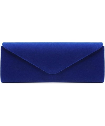 Ladies Girls Evening Clutch Bags, men Velvet Envelope Evening Bag Elegant Handbag Classic Clutch Purse Blue $40.37 Evening Bags