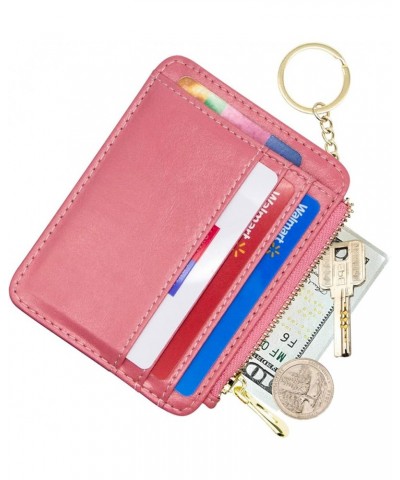 Wallet for Women, Slim Credit Card Holder, Compact Size Minimalist Wallet (Apricot) Pink $7.50 Wallets