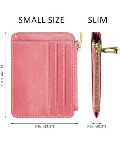 Wallet for Women, Slim Credit Card Holder, Compact Size Minimalist Wallet (Apricot) Pink $7.50 Wallets