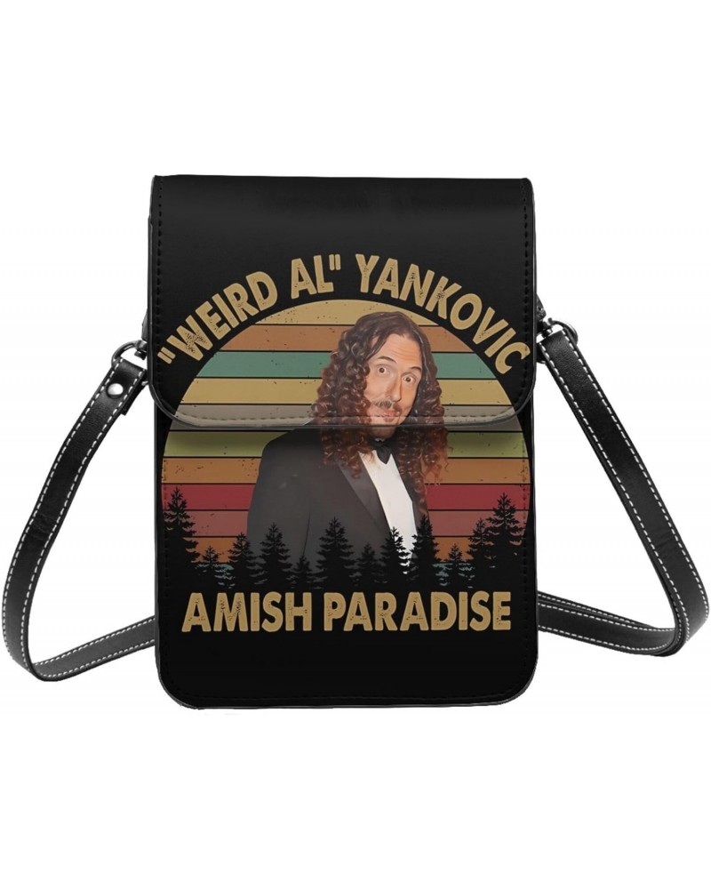 Small Cell Phone Purse Weird Al Yankovic Fashion Womens Crossbody Cellphone Bag Mini Shoulder Bag 7.5x5.3 Inches $16.35 Cross...