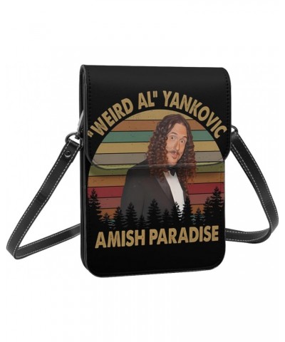 Small Cell Phone Purse Weird Al Yankovic Fashion Womens Crossbody Cellphone Bag Mini Shoulder Bag 7.5x5.3 Inches $16.35 Cross...