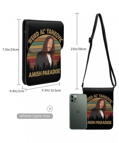 Small Cell Phone Purse Weird Al Yankovic Fashion Womens Crossbody Cellphone Bag Mini Shoulder Bag 7.5x5.3 Inches $16.35 Cross...