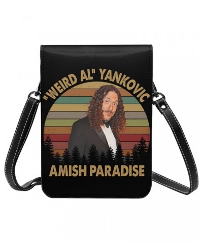 Small Cell Phone Purse Weird Al Yankovic Fashion Womens Crossbody Cellphone Bag Mini Shoulder Bag 7.5x5.3 Inches $16.35 Cross...