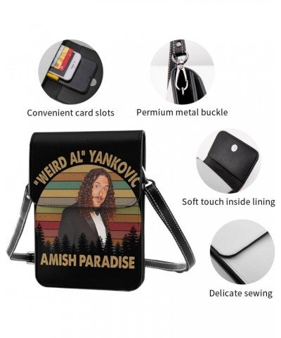 Small Cell Phone Purse Weird Al Yankovic Fashion Womens Crossbody Cellphone Bag Mini Shoulder Bag 7.5x5.3 Inches $16.35 Cross...