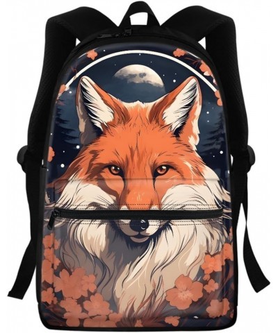 Teens Kids Boys Girls Totem Fox Book Bags Backpacks Adjustable Shoulder Strap Lightweight Knapsack Rucksack,Orange Flower Tot...