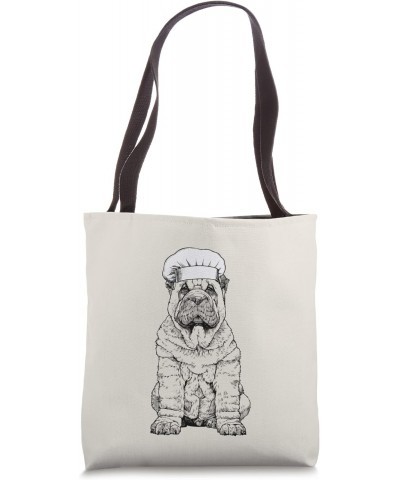 Shar Pei Dog Cook Chef Funny Cooking Tote Bag $13.51 Totes