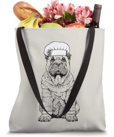 Shar Pei Dog Cook Chef Funny Cooking Tote Bag $13.51 Totes