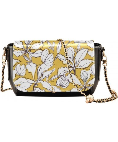 Floral on Yellow Shoulder Bag Crossbody Womens Messenger Bag Crossbody with Adjustable Strap Sport Sling Bag $22.39 Crossbody...