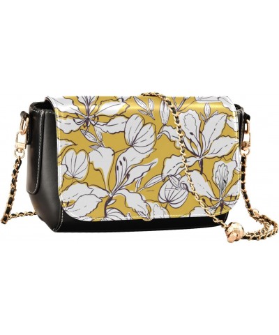 Floral on Yellow Shoulder Bag Crossbody Womens Messenger Bag Crossbody with Adjustable Strap Sport Sling Bag $22.39 Crossbody...