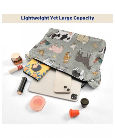 Farm Animals Shoulder Tote Bags for Women Furry Crossbody bag Hobo Handbag Purses for Travel College Work $8.40 Totes