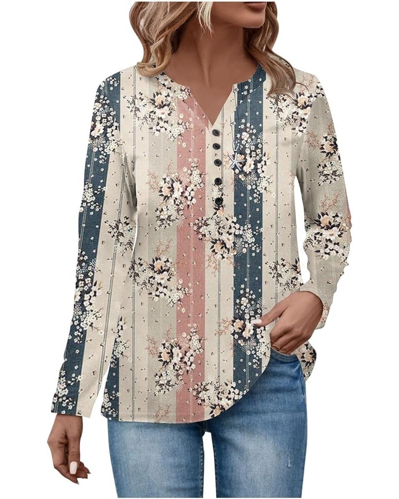 Neck Patch Womens Fall Ethnic Floral Baggy Bohemian Tops Long Sleeve Neck V Neck Womens Mock Turtleneck Long Beige-c➤➤ Indepe...