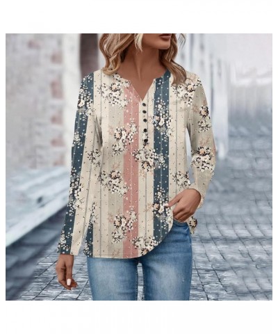 Neck Patch Womens Fall Ethnic Floral Baggy Bohemian Tops Long Sleeve Neck V Neck Womens Mock Turtleneck Long Beige-c➤➤ Indepe...