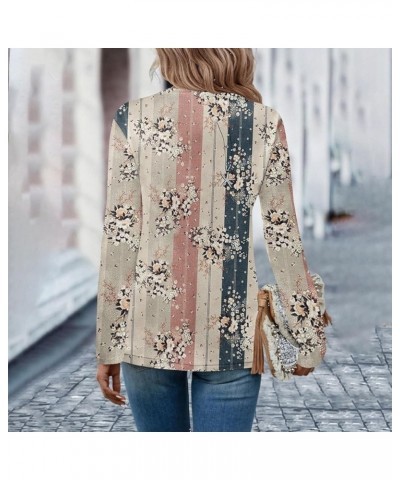 Neck Patch Womens Fall Ethnic Floral Baggy Bohemian Tops Long Sleeve Neck V Neck Womens Mock Turtleneck Long Beige-c➤➤ Indepe...