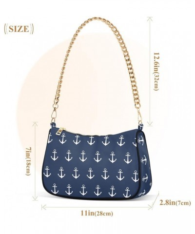 Chain Shoulder Bag Tote Handbag Purse for Women Anchors $13.80 Shoulder Bags