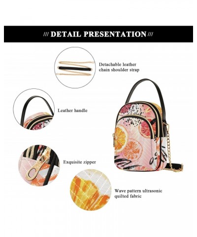 Orange Ink Crossbody Bags for Women Cross Body Purse Zip Wallet Carry-on bag with Chain Strap for Women Travel $15.59 Crossbo...