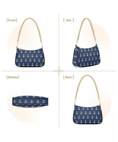 Chain Shoulder Bag Tote Handbag Purse for Women Anchors $13.80 Shoulder Bags