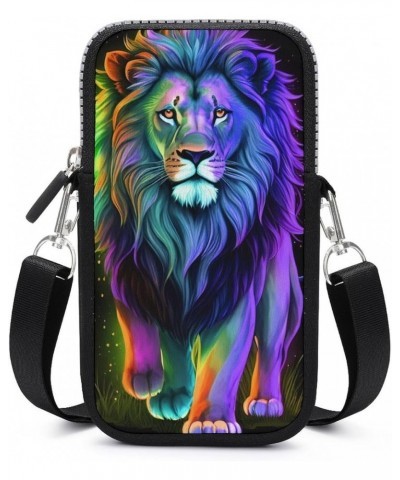 Cell Phone Golf Multipurpose Mystic Fantasy Galaxy Sky Tiger Wild Animals Boho Style Crossbody Bag - For 6 Inch Cell Phones w...