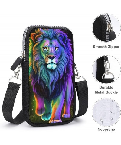 Cell Phone Golf Multipurpose Mystic Fantasy Galaxy Sky Tiger Wild Animals Boho Style Crossbody Bag - For 6 Inch Cell Phones w...