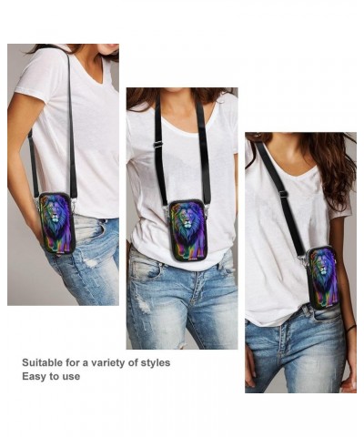 Cell Phone Golf Multipurpose Mystic Fantasy Galaxy Sky Tiger Wild Animals Boho Style Crossbody Bag - For 6 Inch Cell Phones w...