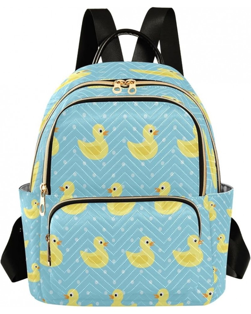 Cute Ducks Mini Backpack Purse for Women, Blue Travel Backpack Fashion Backpack Lightweight Shoulder Bag Small Casual Daypack...