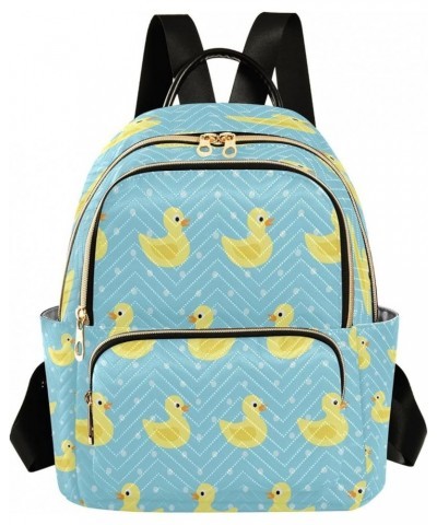 Cute Ducks Mini Backpack Purse for Women, Blue Travel Backpack Fashion Backpack Lightweight Shoulder Bag Small Casual Daypack...