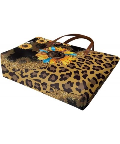 African Women Tote Bag Tribal Ethnic Top Handle Bags Casual Handbag Purse, Gift for Mom Wife Leopard Sunflower-brown $26.09 T...