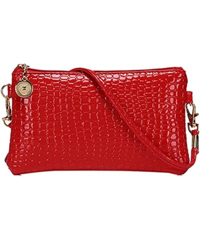 Shoulder Bag All-match Comfortable Handle Easily Carry Messenger Shoulder Bag Women Wallet compatible with Party Red $4.54 Sh...