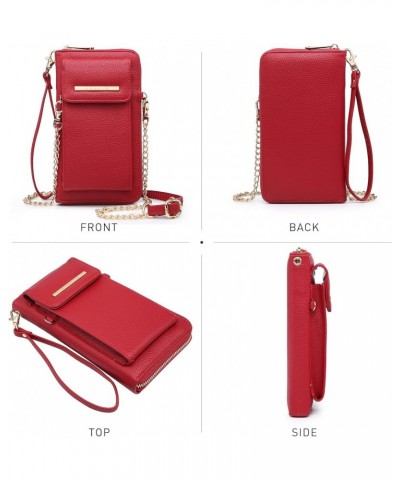 Crossbody Bag Phone Purse Handbag for Women Shoulder Bag Credit Card Wristlet Wallet with Multi Pockets Red $14.57 Crossbody ...