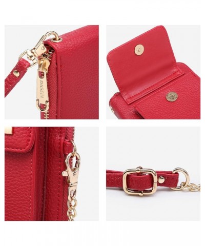 Crossbody Bag Phone Purse Handbag for Women Shoulder Bag Credit Card Wristlet Wallet with Multi Pockets Red $14.57 Crossbody ...