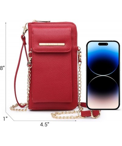 Crossbody Bag Phone Purse Handbag for Women Shoulder Bag Credit Card Wristlet Wallet with Multi Pockets Red $14.57 Crossbody ...