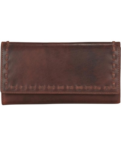 Hope RFID Leather Laced Wallet (Gray) Cognac $35.48 Wallets