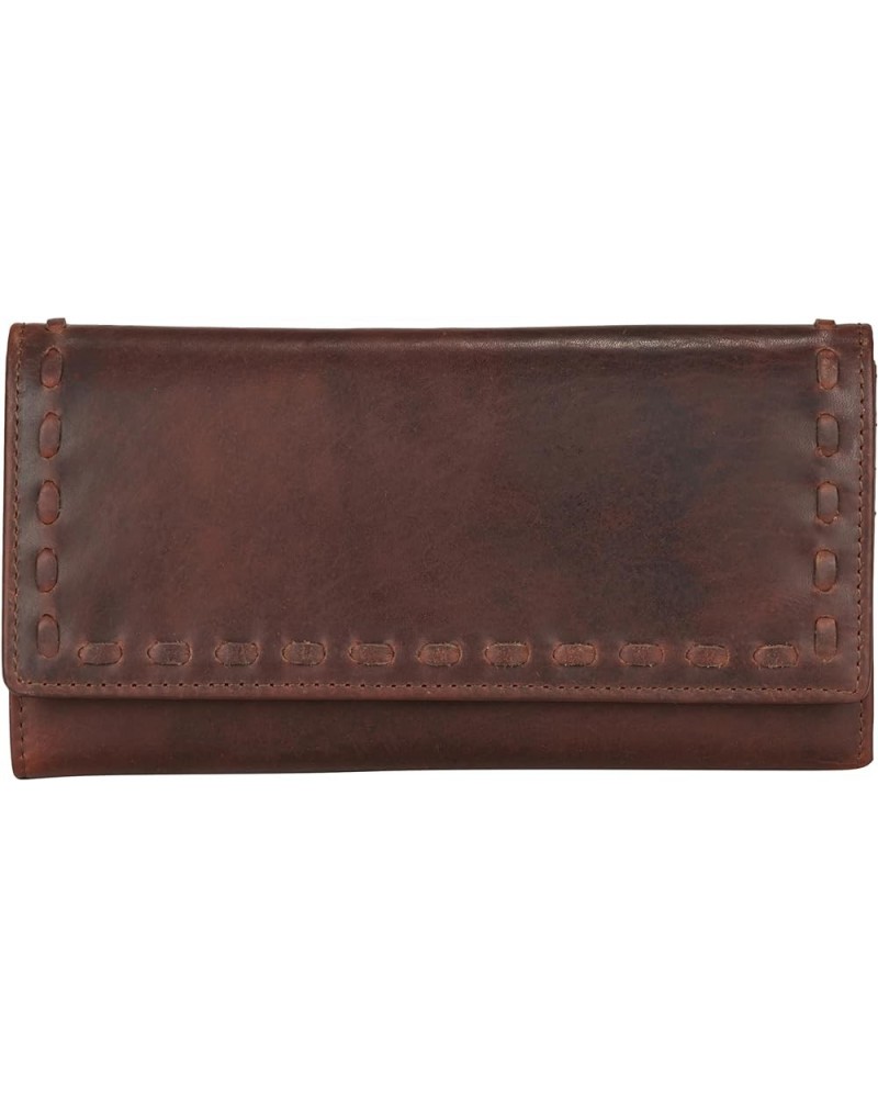 Hope RFID Leather Laced Wallet (Gray) Cognac $35.48 Wallets