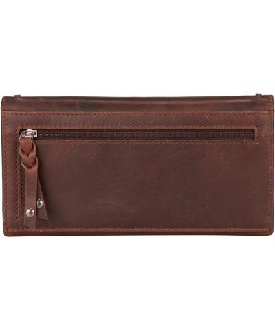 Hope RFID Leather Laced Wallet (Gray) Cognac $35.48 Wallets