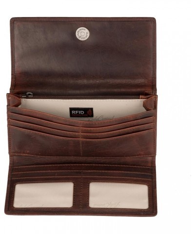 Hope RFID Leather Laced Wallet (Gray) Cognac $35.48 Wallets