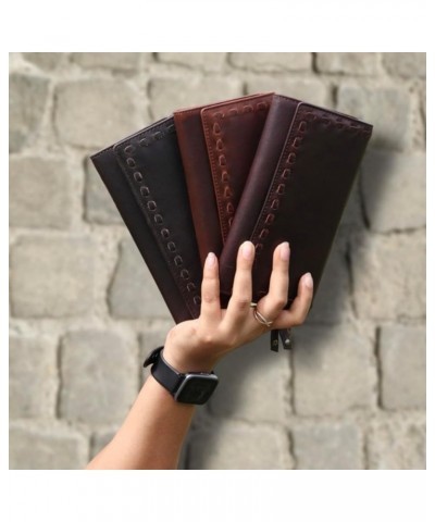 Hope RFID Leather Laced Wallet (Gray) Cognac $35.48 Wallets