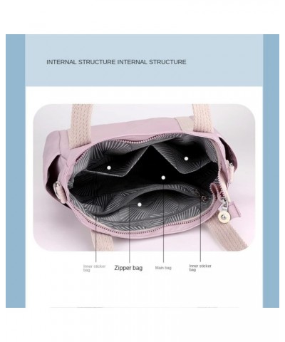 Large Capacity Tote Bag for Women Nylon Casual Handbag Fashion Ladies Shoulder Bag Pink $35.96 Totes