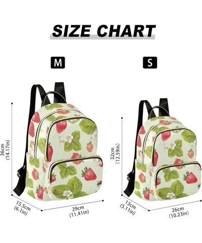 Mini Backpack Purse for Women Lightweight Girls Small Size Strawberry Leaves School Teens College Traveling Small $17.15 Back...